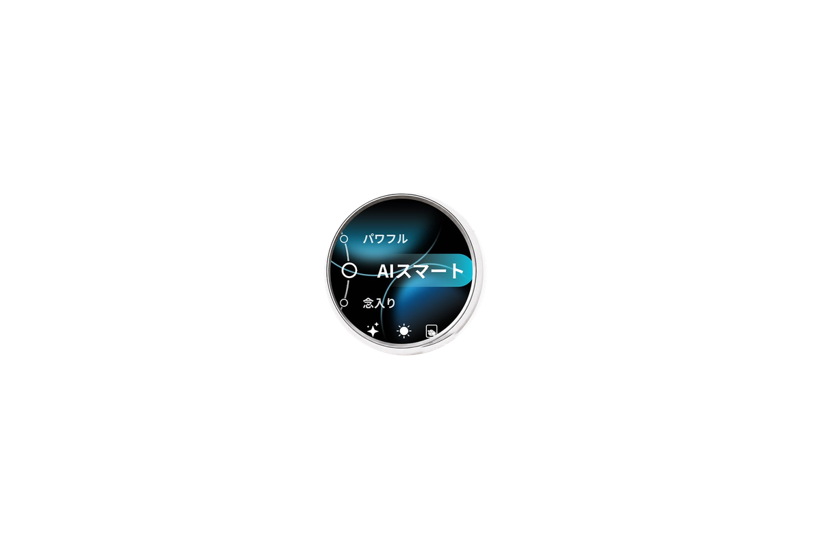 洗浄モード AIスマート がディスプレイに表示中