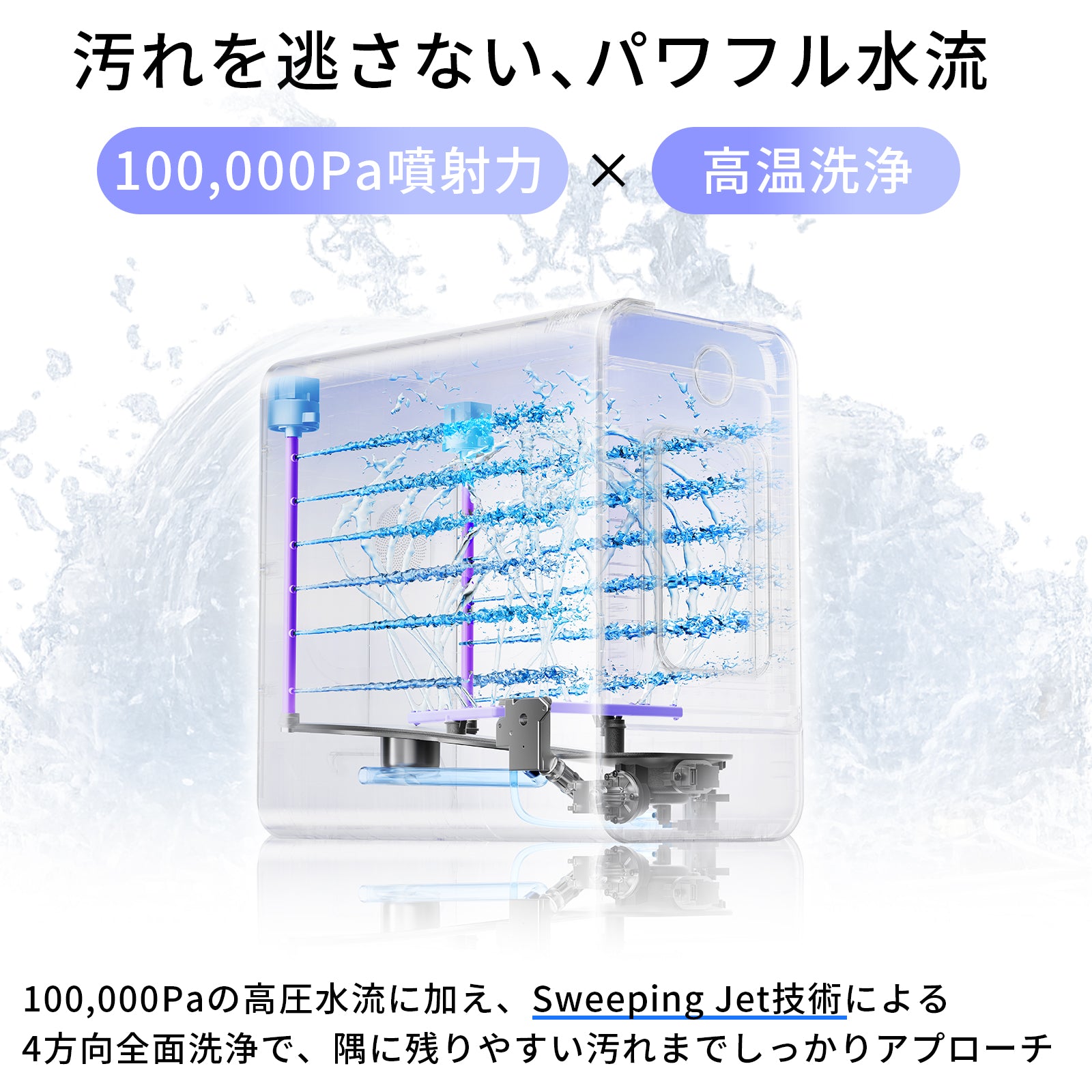 LISSOME J1（リソム）AIスマート食洗機｜工事不要・幅28cmスリムモデル